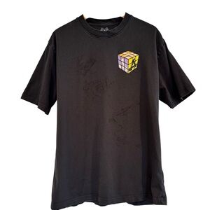 Palace Don’t Be Square Tee TShirt Size XL Black Rubics Skateboard Rare *STAINS